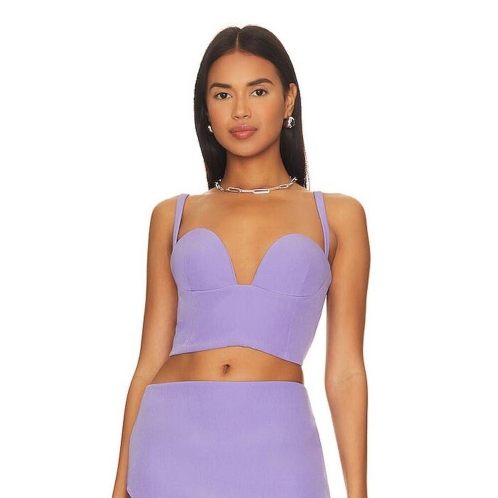 Retrofete Matty Top Cropped Bustier in Dusty Lilac Purple Size XS? NWT